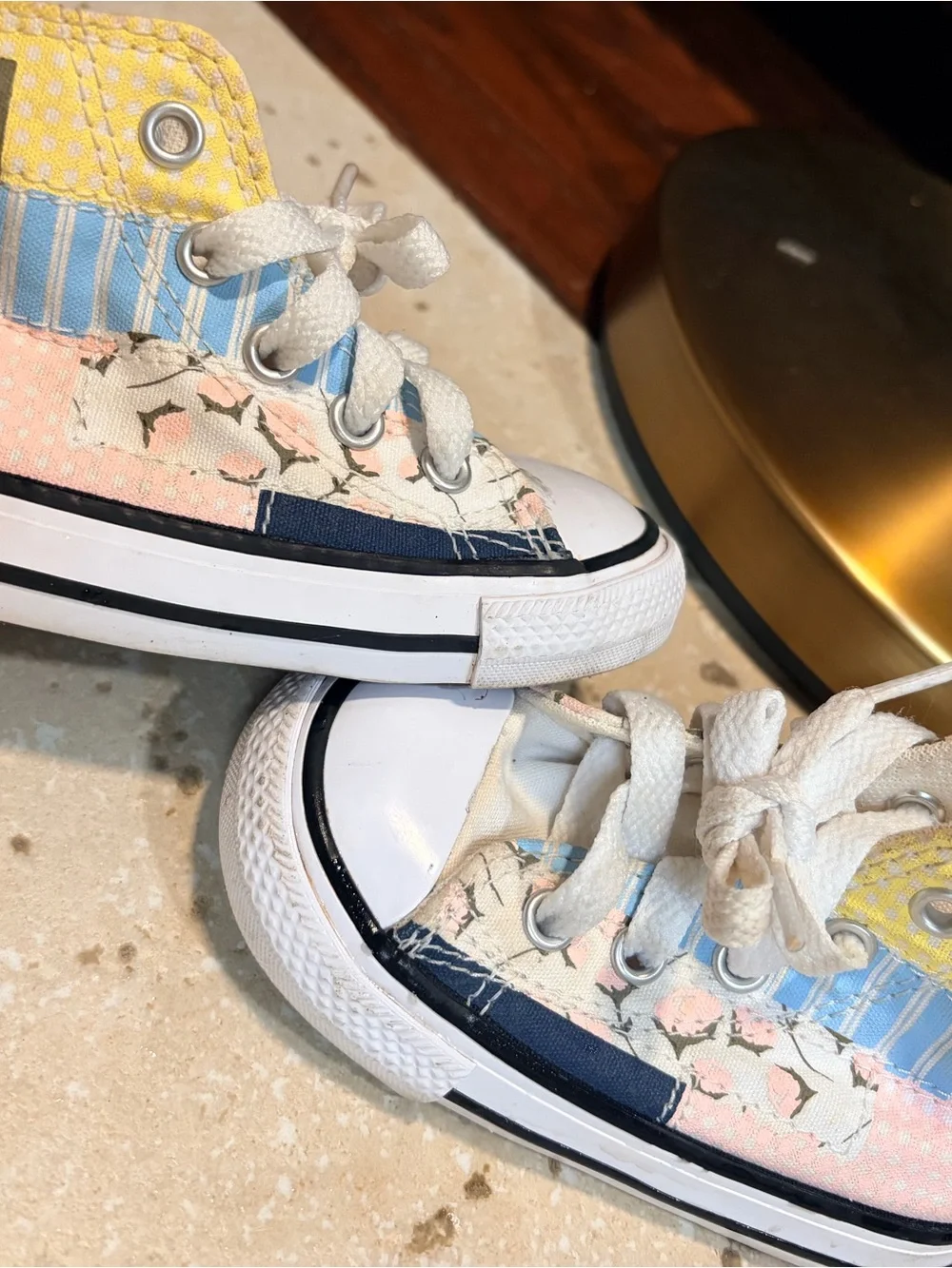 Converse Kids High-Top Sneakers in Pink, Yellow, Blue, White